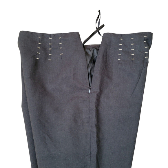 Kasper Linen Cotton Dress Pants Black Women’s 12P Excellent Condition Pre-owned - Picture 9 of 10